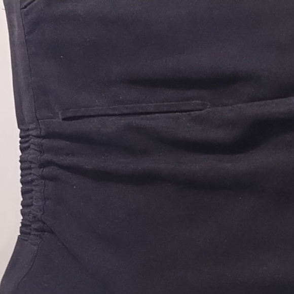 Yves St Clair Vintage Sueded Stretch Pleated Straight Leg Trouser Pants Black 10 - Picture 2 of 11